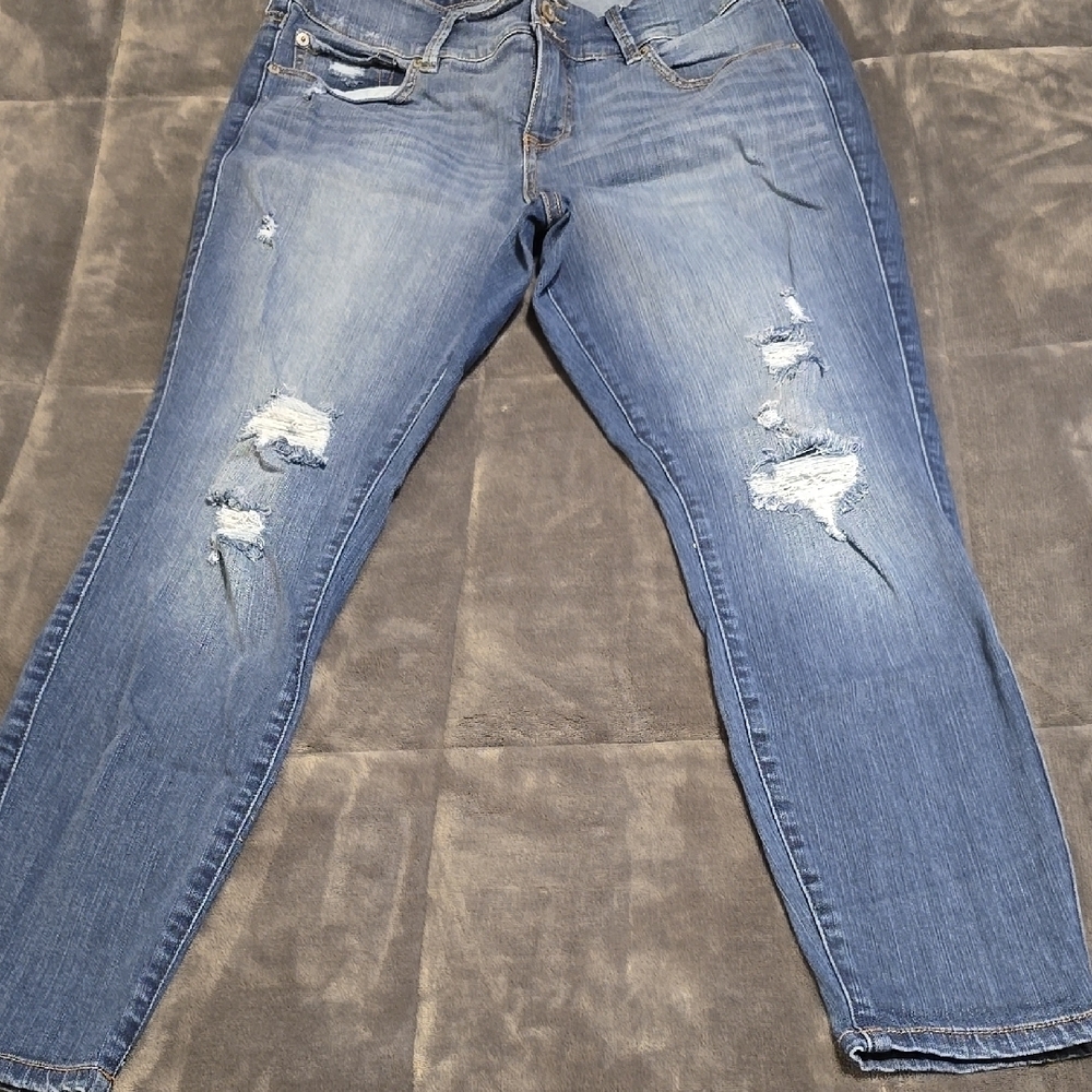 Classic Blue Distressed Women's Jeans